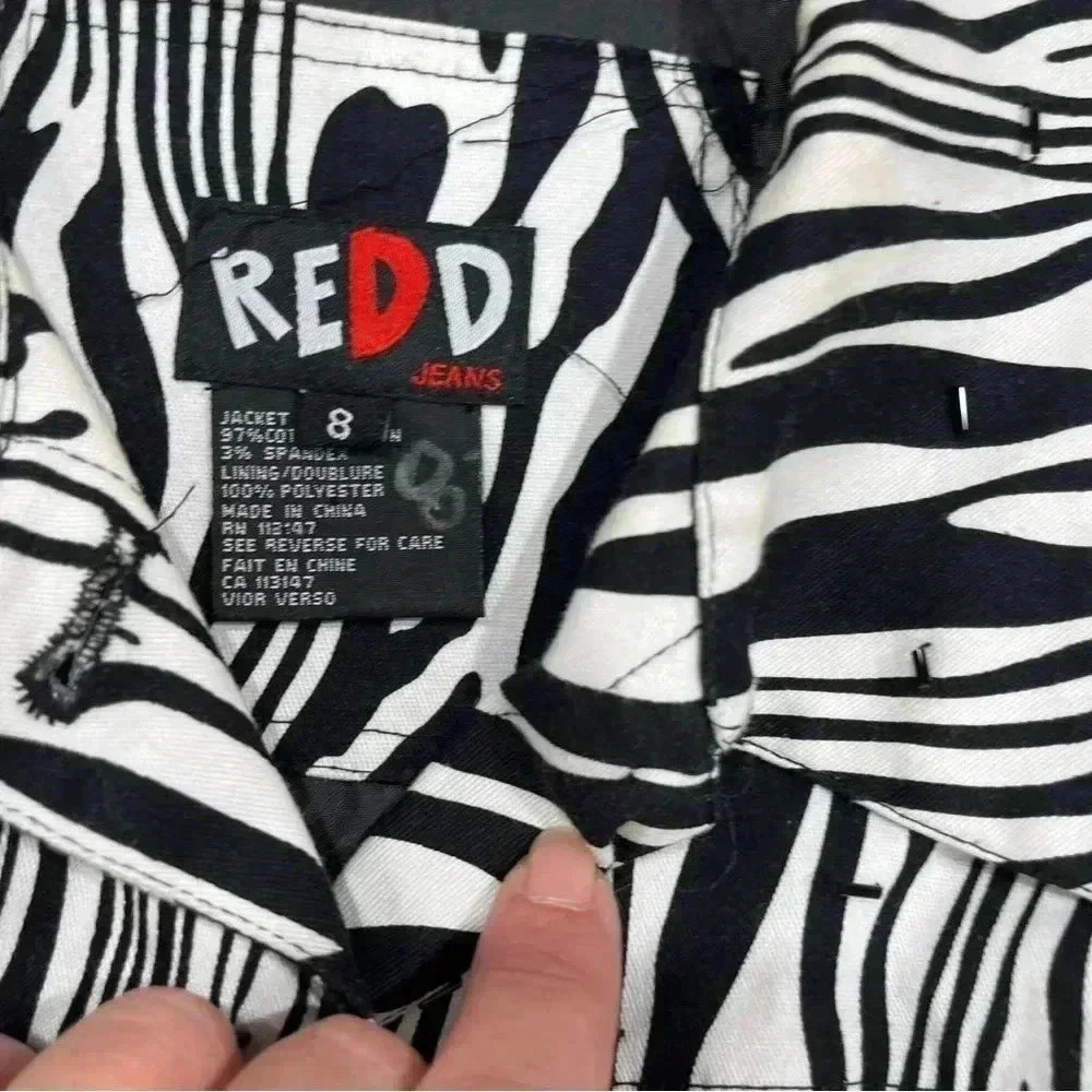 Redd Zebra Print Embellished Button Front Stateme… - image 3